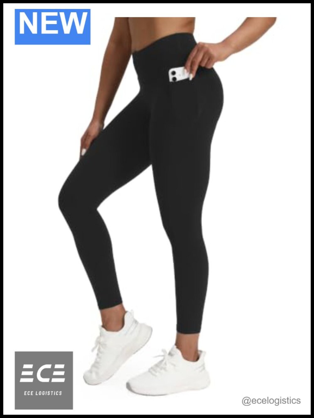 Mid Waisted Yoga Leggings with Pockets 7/8 Workout Pants